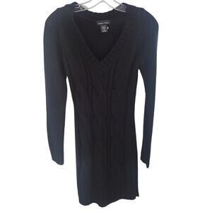Vintage Sweater Project Black Long Sleeve Sweater Dress - Small